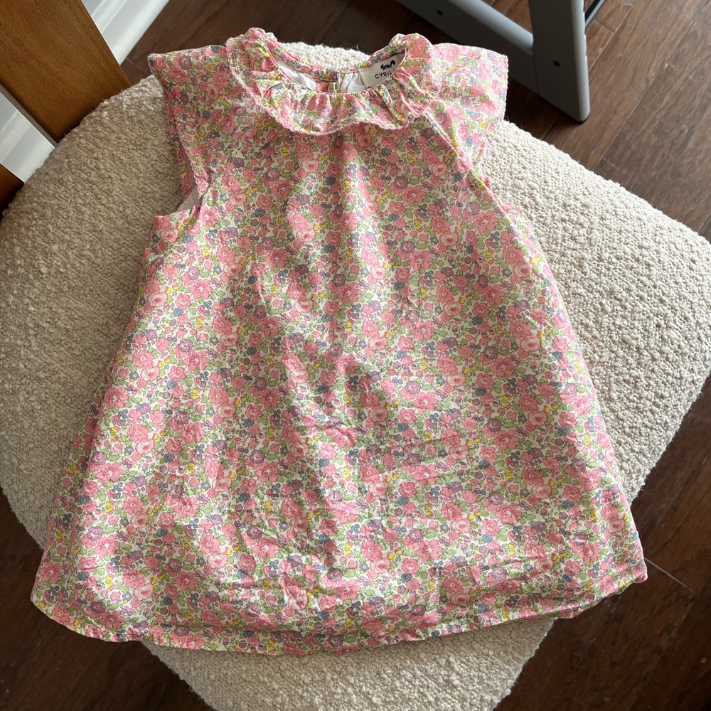COPY - COPY - Liberty print dress sleeveless Cyrillus Paris 9M